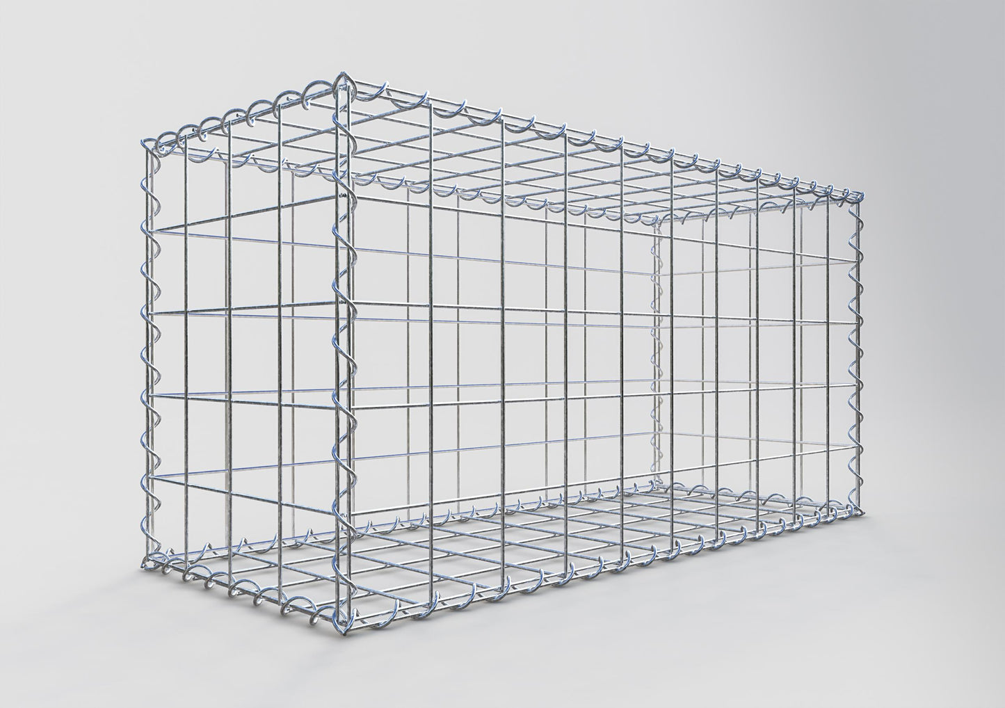 Gabion 100 cm x 50 cm x 40 cm (L x H x D), maskstorlek 10 cm x 10 cm, spiral