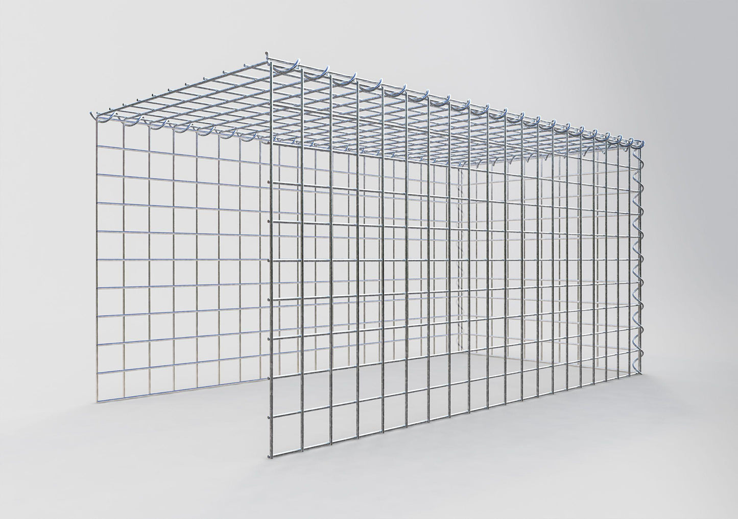 Grown-on gabion type 4 100 cm x 50 cm x 50 cm (L x H x D), mesh size 5 cm x 5 cm, spiral