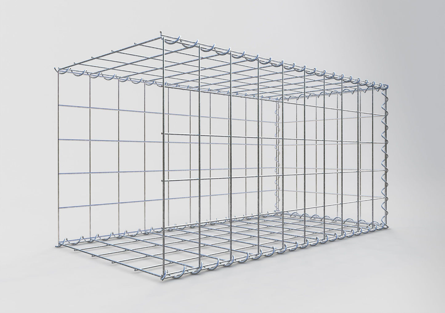 Grown-on gabion type 2 100 cm x 50 cm x 50 cm (L x H x D), mesh size 10 cm x 10 cm, spiral