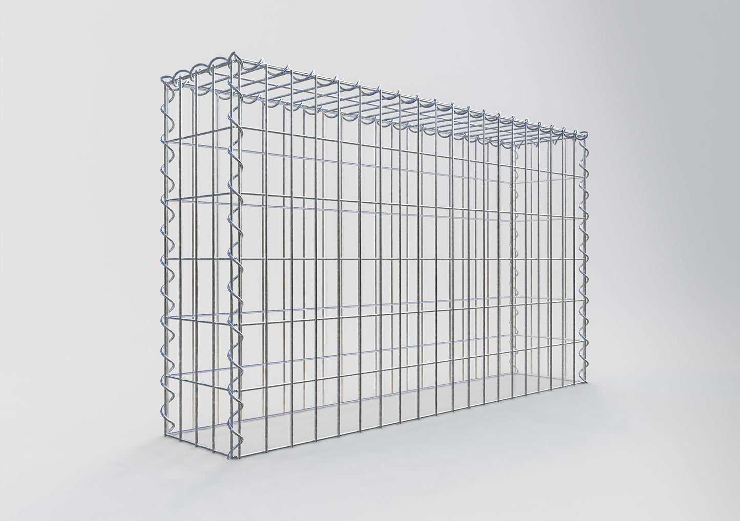 Gabion rapporté type 3 100 cm x 60 cm x 20 cm (L x H x P), mailles 5 cm x 10 cm, spirale