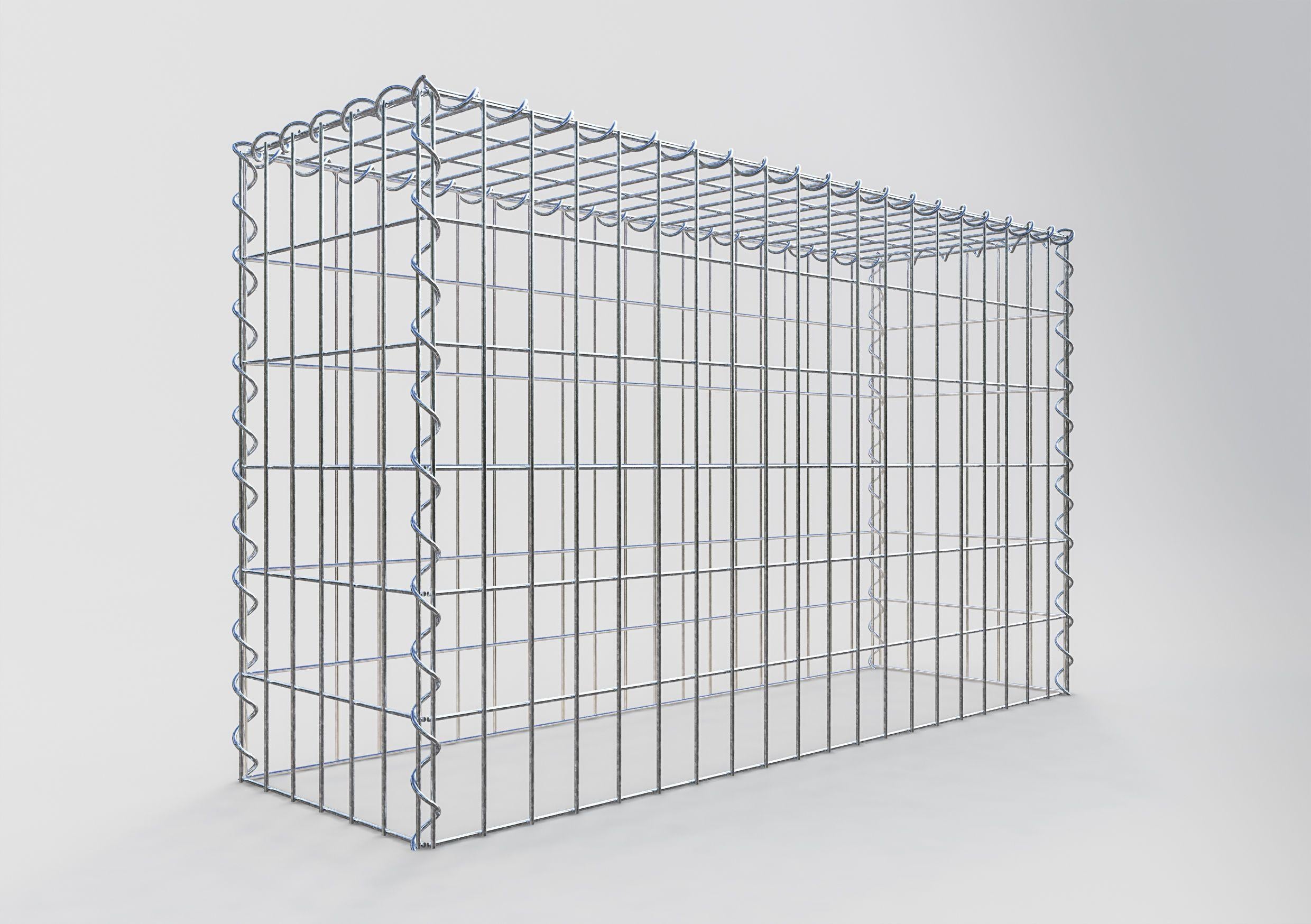 Grown-on gabion type 3 100 cm x 60 cm x 30 cm (L x H x D), mesh size 5 cm x 10 cm, spiral