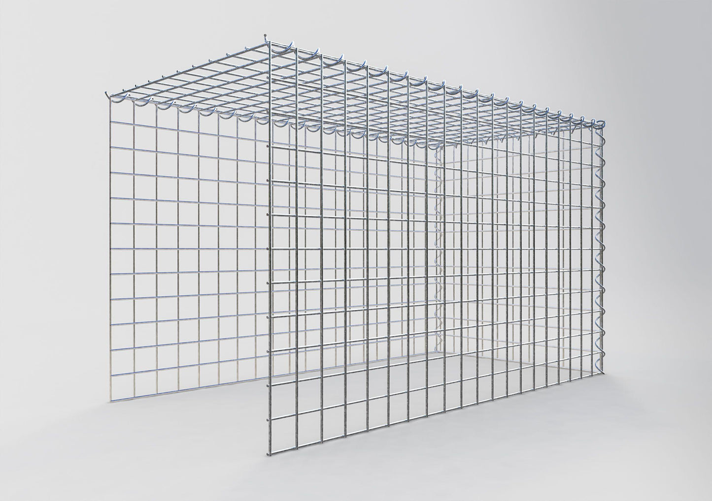 Anbaugabione Typ 4 100 cm x 60 cm x 50 cm (L x H x T), Maschenweite 5 cm x 5 cm, Spirale