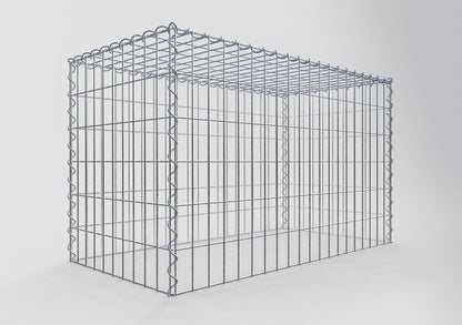 Gabion rapporté type 3 100 cm x 60 cm x 50 cm (L x H x P), mailles 5 cm x 10 cm, spirale