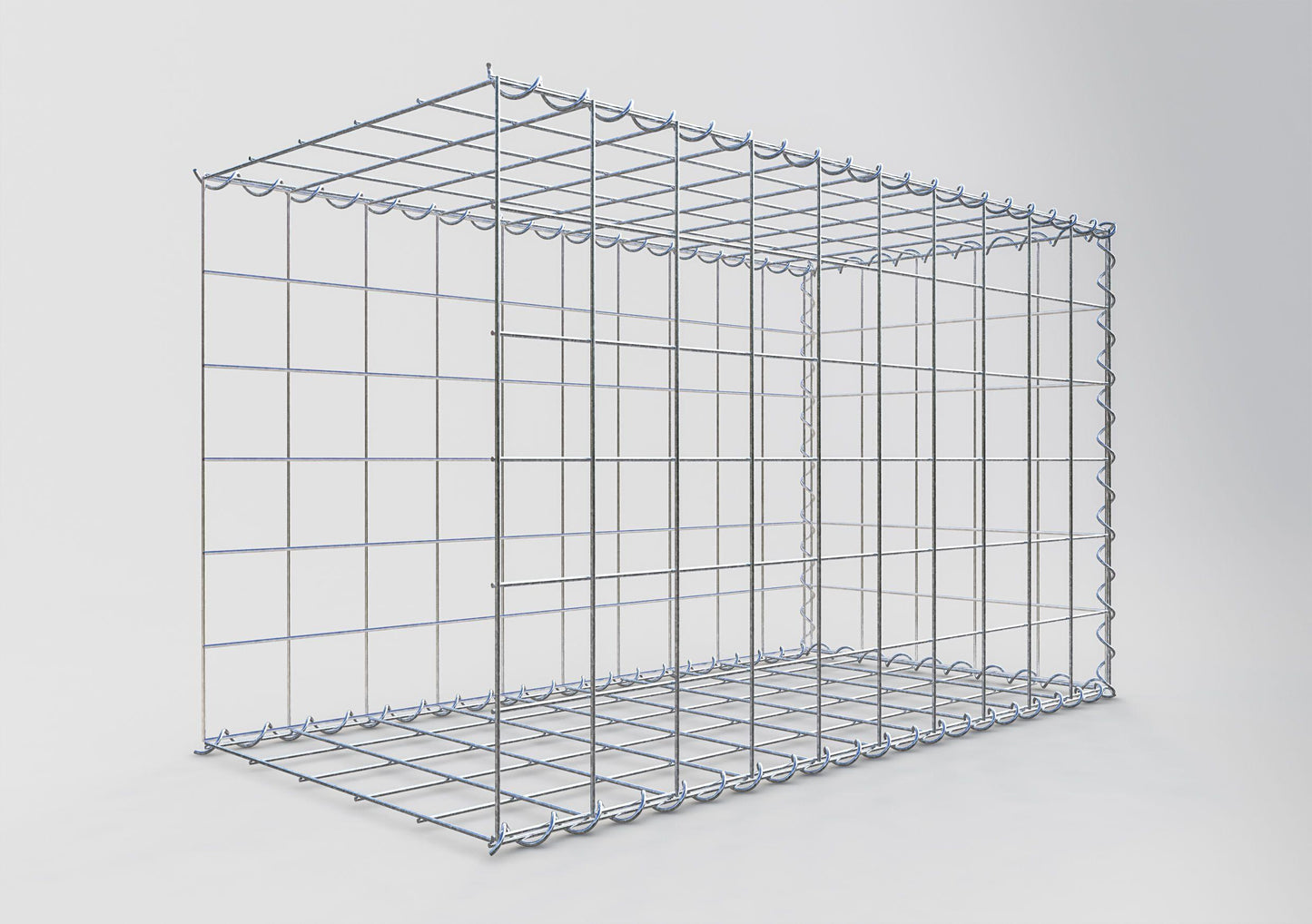 Gavión complementario tipo 2 100 cm x 60 cm x 50 cm (L x A x P), malla 10 cm x 10 cm, espiral