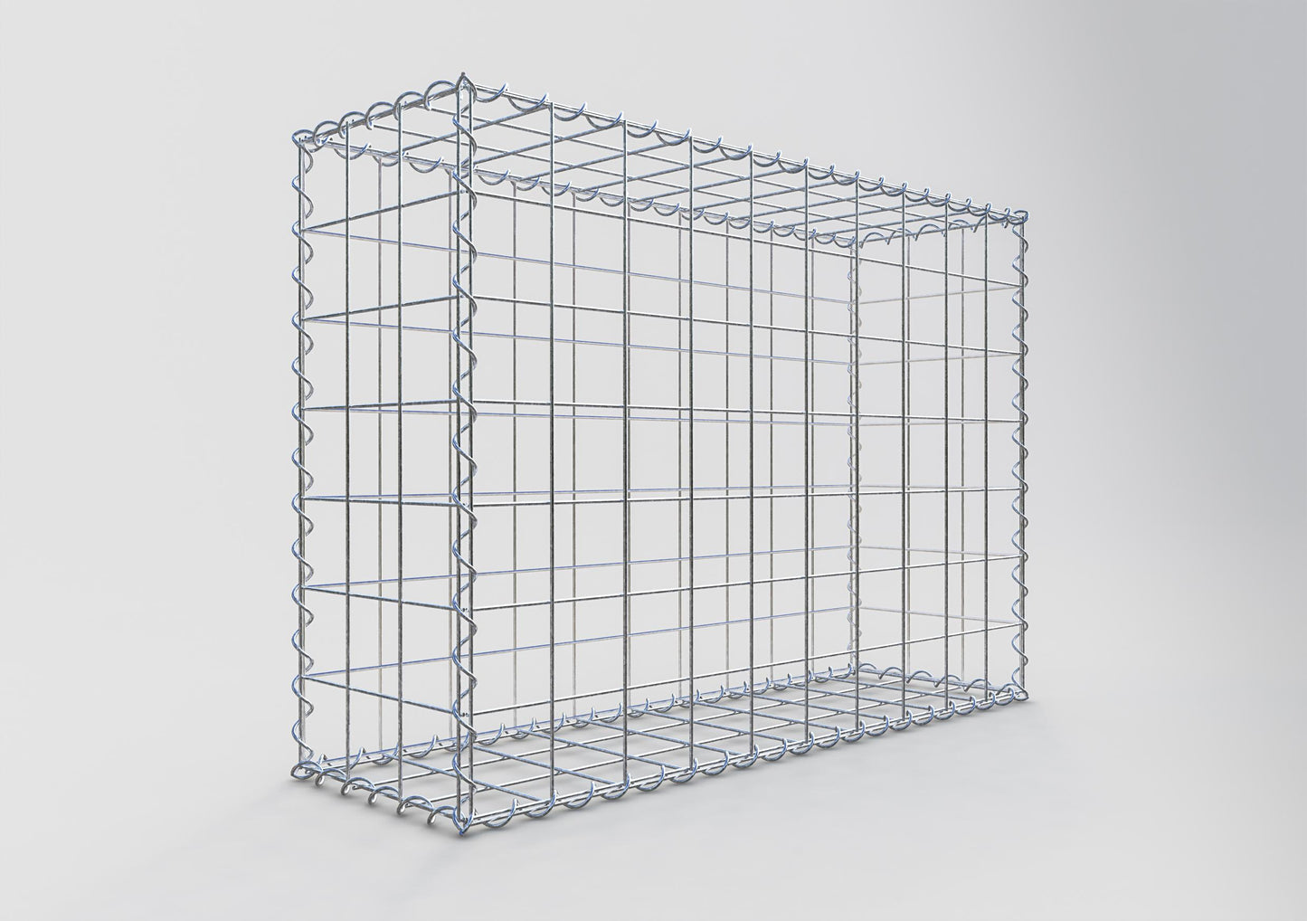 Gabione 100 cm x 70 cm x 30 cm (L x H x T), Maschenweite 10 cm x 10 cm, Spirale