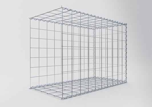 Gabion rapporté type 2 100 cm x 70 cm x 50 cm (L x H x P), mailles 10 cm x 10 cm, spirale