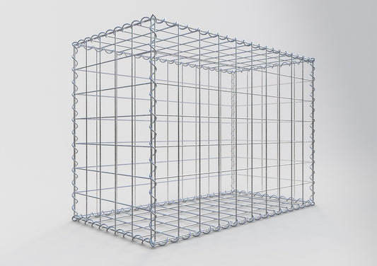 Schanskorf 100 cm x 70 cm x 50 cm (L x H x D), maaswijdte 10 cm x 10 cm, spiraalvormig