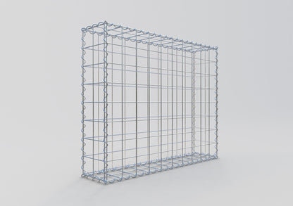 Schanskorf 100 cm x 80 cm x 20 cm (L x H x D), maaswijdte 10 cm x 10 cm, spiraalvormig