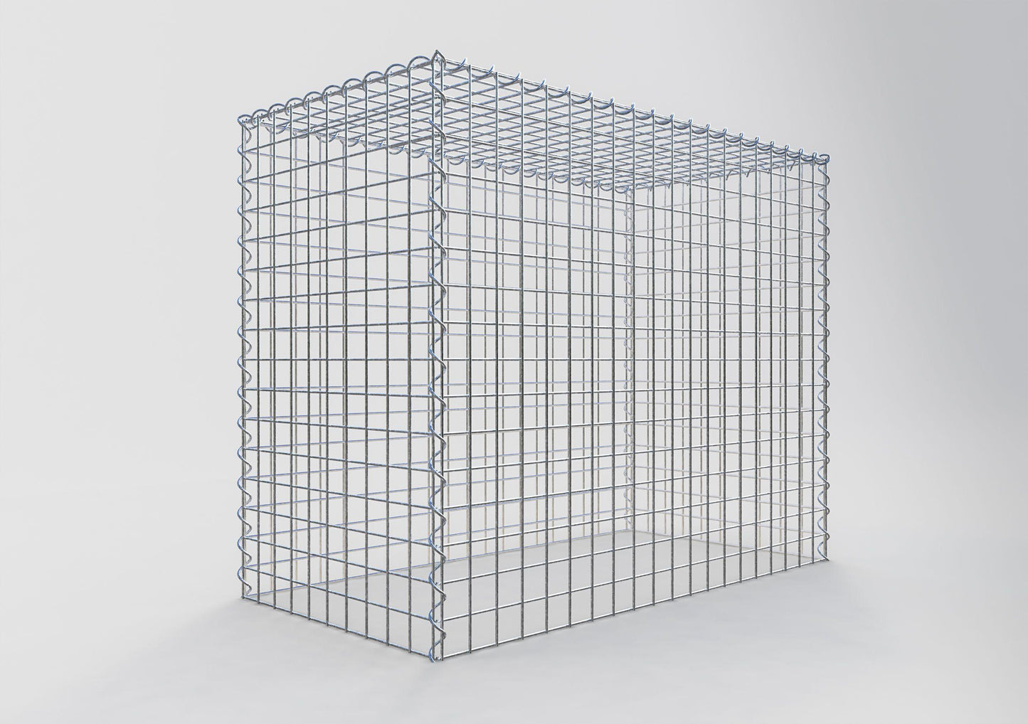 Gabion rapporté type 3 100 cm x 80 cm x 50 cm (L x H x P), mailles 5 cm x 5 cm, spirale