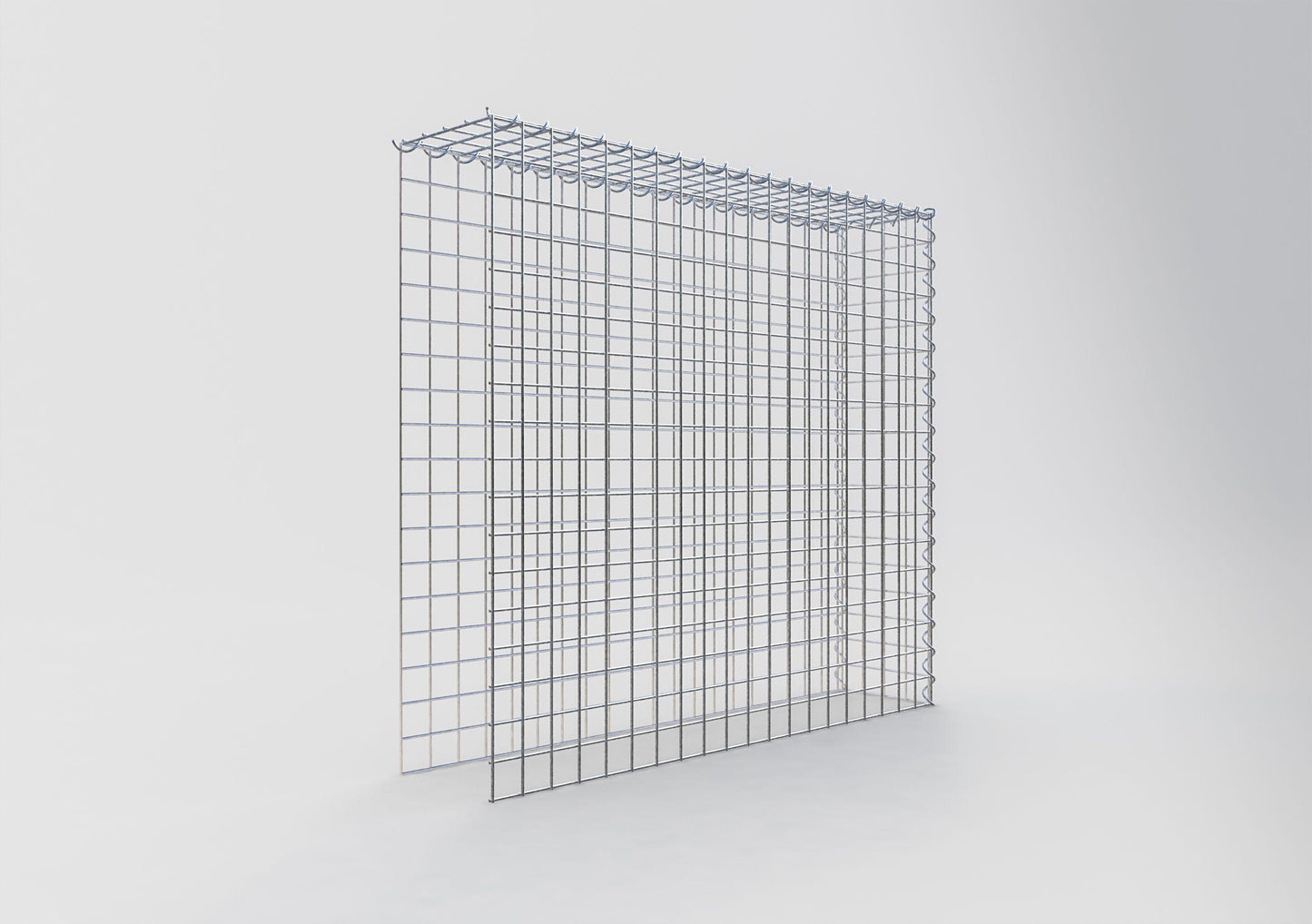 Gabion rapporté type 4 100 cm x 90 cm x 20 cm (L x H x P), mailles 5 cm x 5 cm, spirale