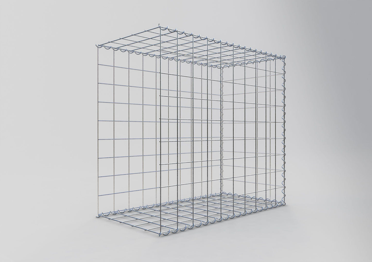 Gabion rapporté type 2 100 cm x 90 cm x 50 cm (L x H x P), mailles 10 cm x 10 cm, spirale