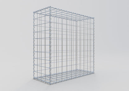 Schanskorf 100 cm x 100 cm x 40 cm (L x H x D), maaswijdte 10 cm x 10 cm, spiraalvormig