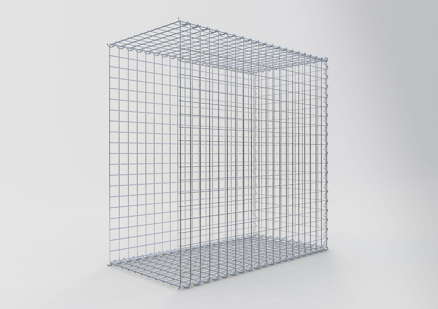 Opvokset gabion type 2 100 cm x 100 cm x 50 cm (L x H x D), maskestørrelse 5 cm x 5 cm, spiral