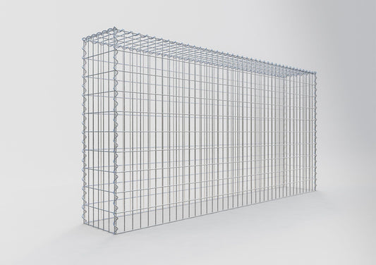 Gabion rapporté type 3 200 cm x 100 cm x 30 cm (L x H x P), mailles 5 cm x 10 cm, spirale