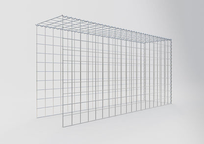 Extra gabion typ 4 200 cm x 100 cm x 50 cm (L x H x D), maskstorlek 10 cm x 10 cm, spiral