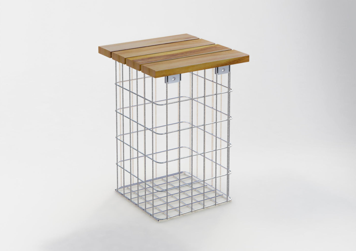 Sgabello zincato a caldo MW 5 x 10 cm, TEAK