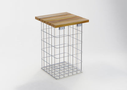 Sgabello zincato a caldo MW 5 x 10 cm, TEAK