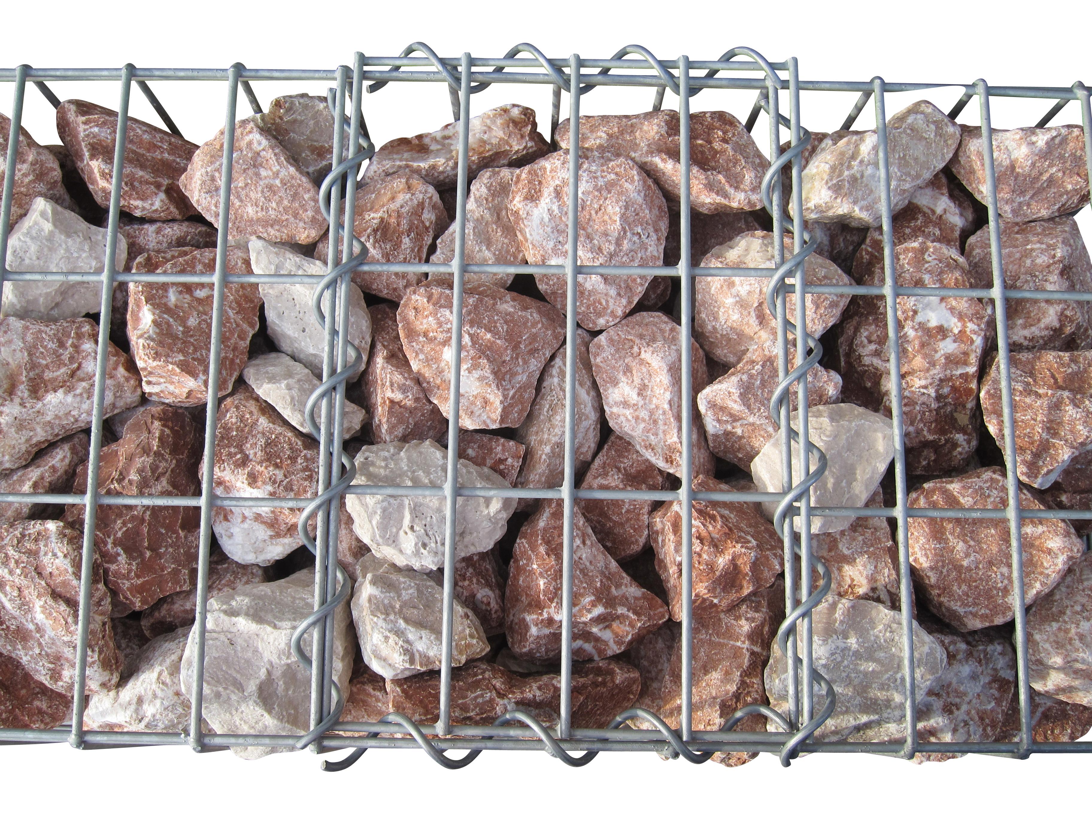 Gabion hot-dip galvanized 102 cm x 102 cm x 32 cm, mesh size 5 cm x 10 cm, fully welded