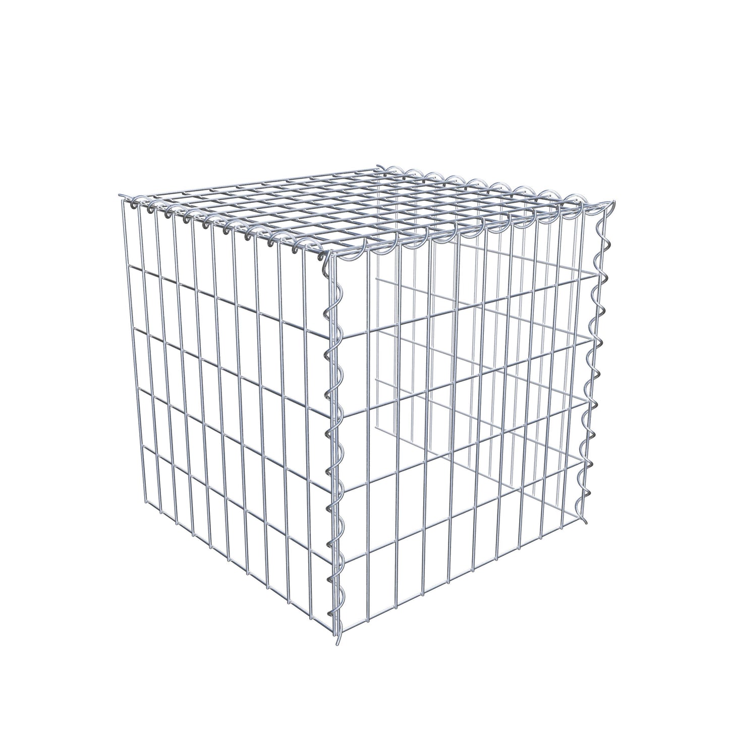 Gabion rapporté type 4 50 cm x 50 cm x 50 cm (L x H x P), mailles 5 cm x 10 cm, spirale