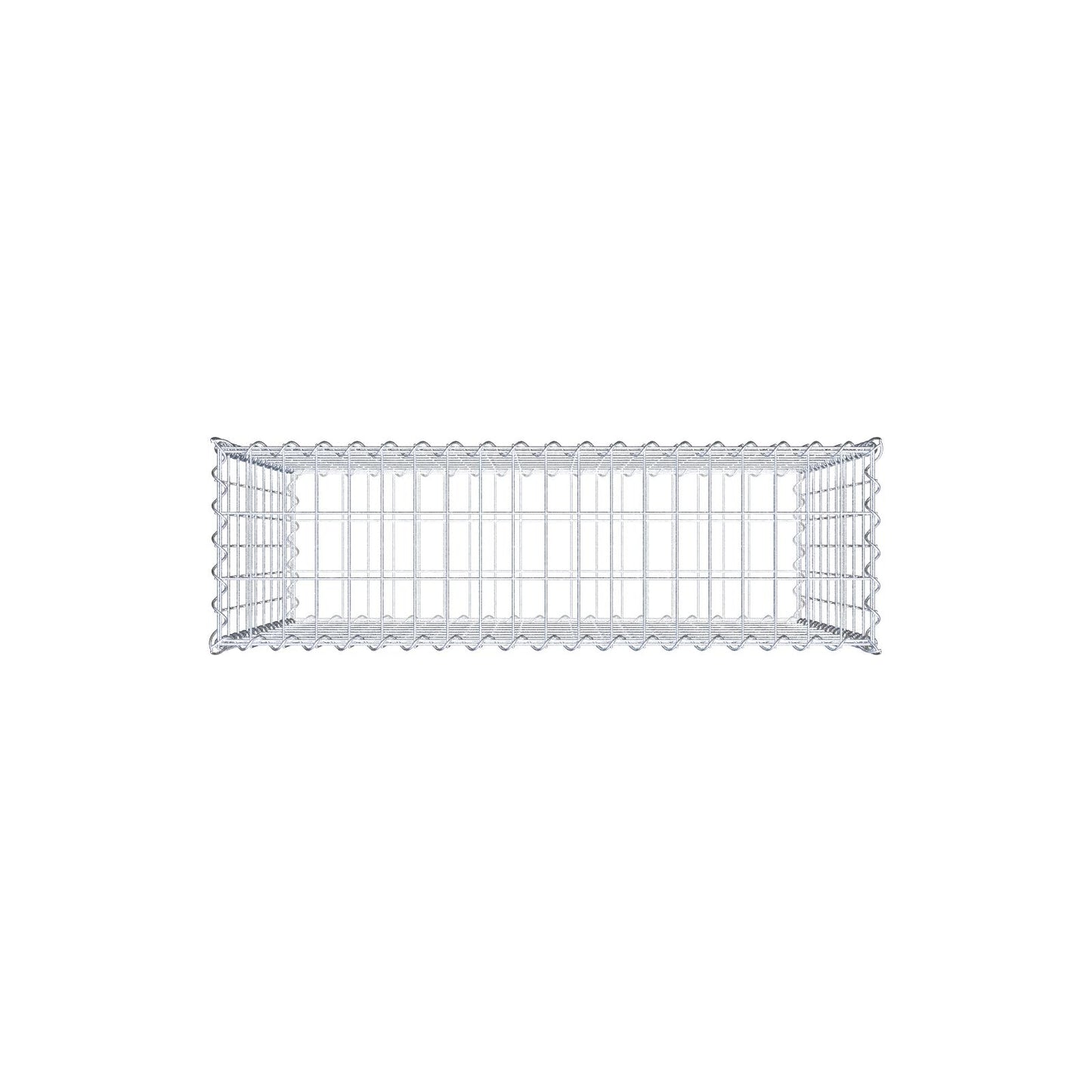 Gabião 100 cm x 90 cm x 30 cm (C x A x P), malhagem 5 cm x 10 cm, espiral