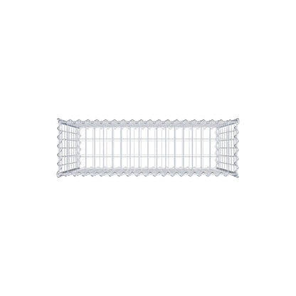 Gabião 100 cm x 90 cm x 30 cm (C x A x P), malhagem 5 cm x 10 cm, espiral