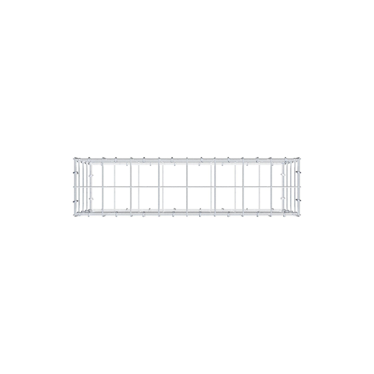 Gabion 80 cm x 40 cm x 20 cm (L x H x D), mesh size 10 cm x 10 cm, C-ring