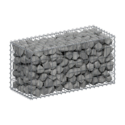 Gabion 100 cm x 50 cm x 40 cm (L x H x D), maskstorlek 5 cm x 10 cm, spiral