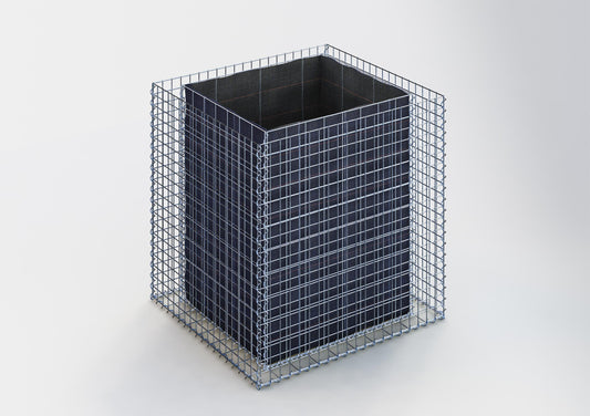 Letto rialzato rettangolare 100 cm x 100 cm x 90 cm (L x H x P), dimensione rete 5 x 5 cm, spessore parete 10 cm