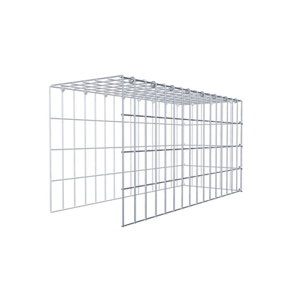 Monteret gabion type 4 80 cm x 40 cm x 30 cm (L x H x D), maskestørrelse 5 cm x 10 cm, C-ring