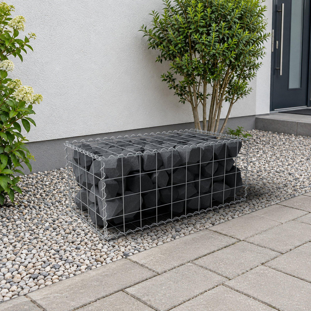 Gabion 100 cm x 40 cm x 50 cm (L x H x D), maskestørrelse 10 cm x 10 cm, spiral
