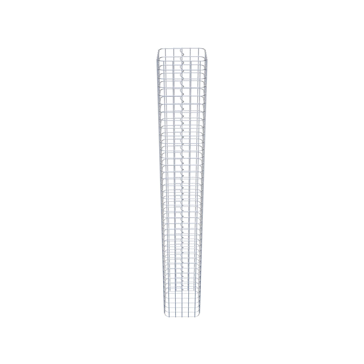 Gabionsøjle, firkantet, varmgalvaniseret, 27 cm x 27 cm, 200 cm høj, MW 5 cm x 5 cm