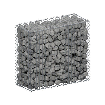 Gabion 100 cm x 90 cm x 40 cm (L x H x D), maskestørrelse 5 cm x 10 cm, spiral