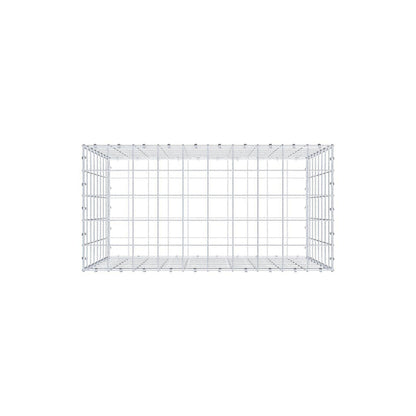 Gabion 100 cm x 80 cm x 50 cm (L x H x D), maskestørrelse 10 x 10 cm, spiralring