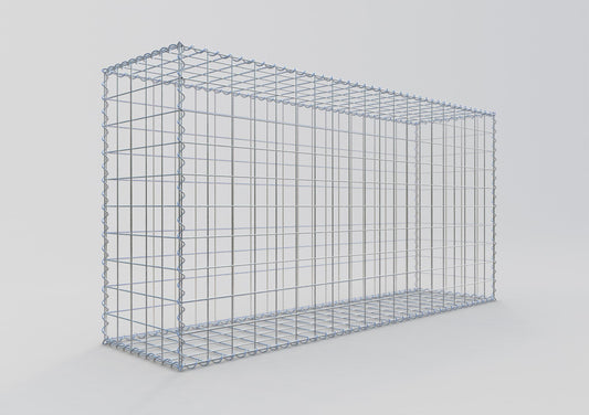 Schanskorf 200 cm x 100 cm x 50 cm (L x H x D), maaswijdte 10 cm x 10 cm, spiraalvormig