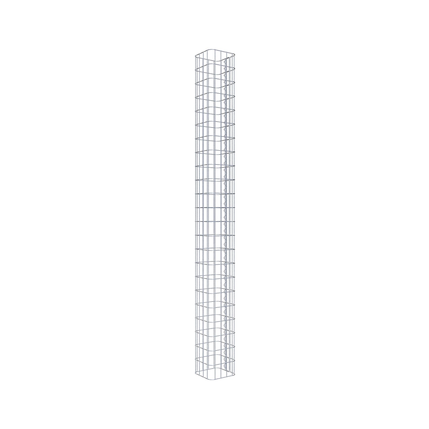 Colonne de gabion carrée 22 cm x 22 cm, 230 cm de hauteur, MW 5 cm x 10 cm