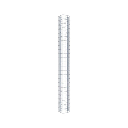 Colonne de gabion carrée 22 cm x 22 cm, 230 cm de hauteur, MW 5 cm x 10 cm