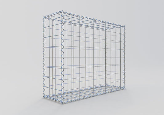 Gabbione 100 cm x 80 cm x 30 cm (L x H x P), maglia 10 cm x 10 cm, spirale