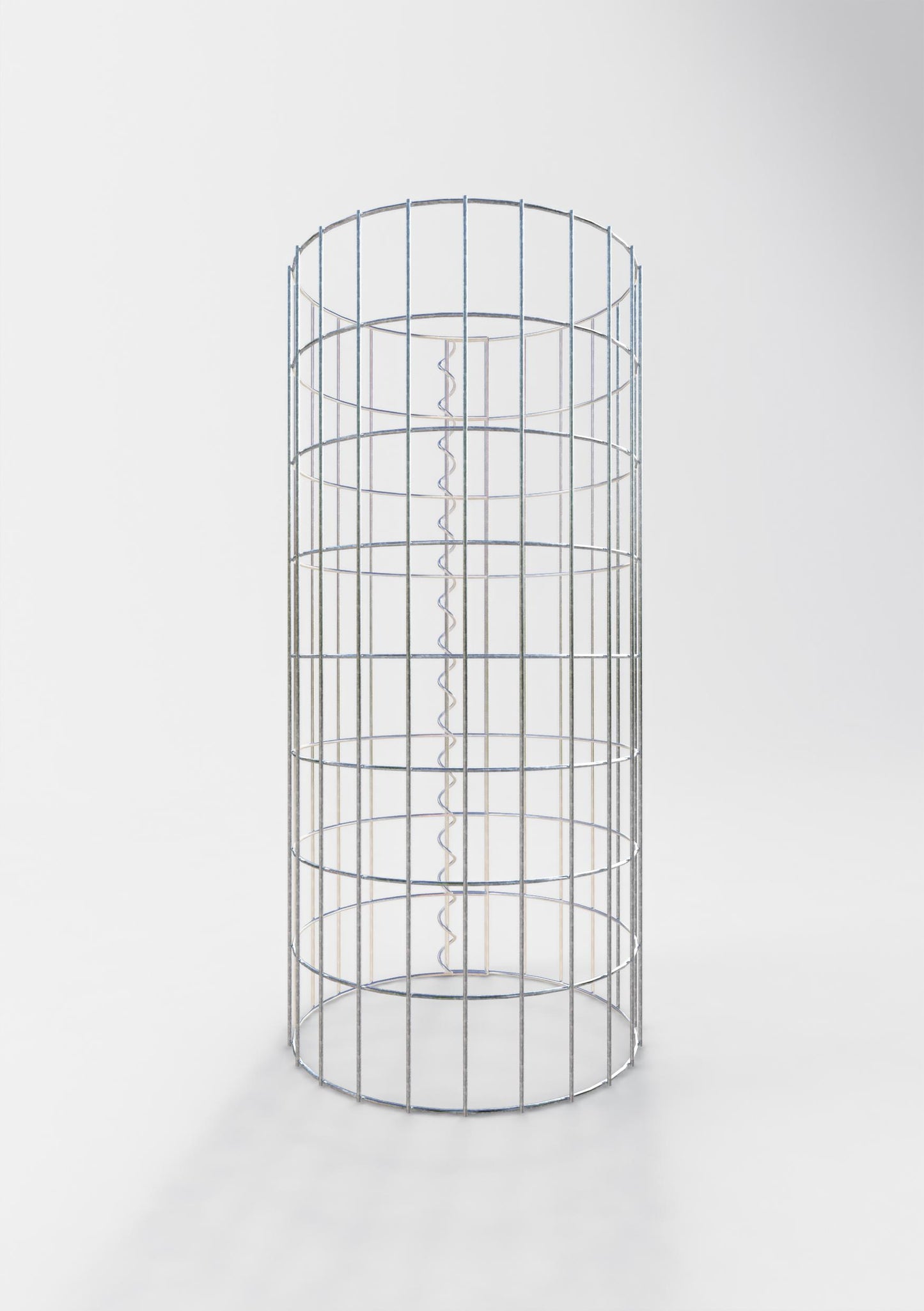 Columna de gaviones redonda 37 cm de diámetro, 80 cm de altura, malla 5 cm x 10 cm
