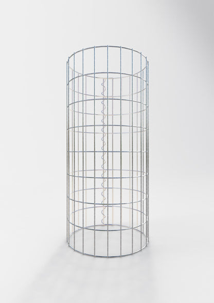 Columna de gaviones redonda 37 cm de diámetro, 80 cm de altura, malla 5 cm x 10 cm
