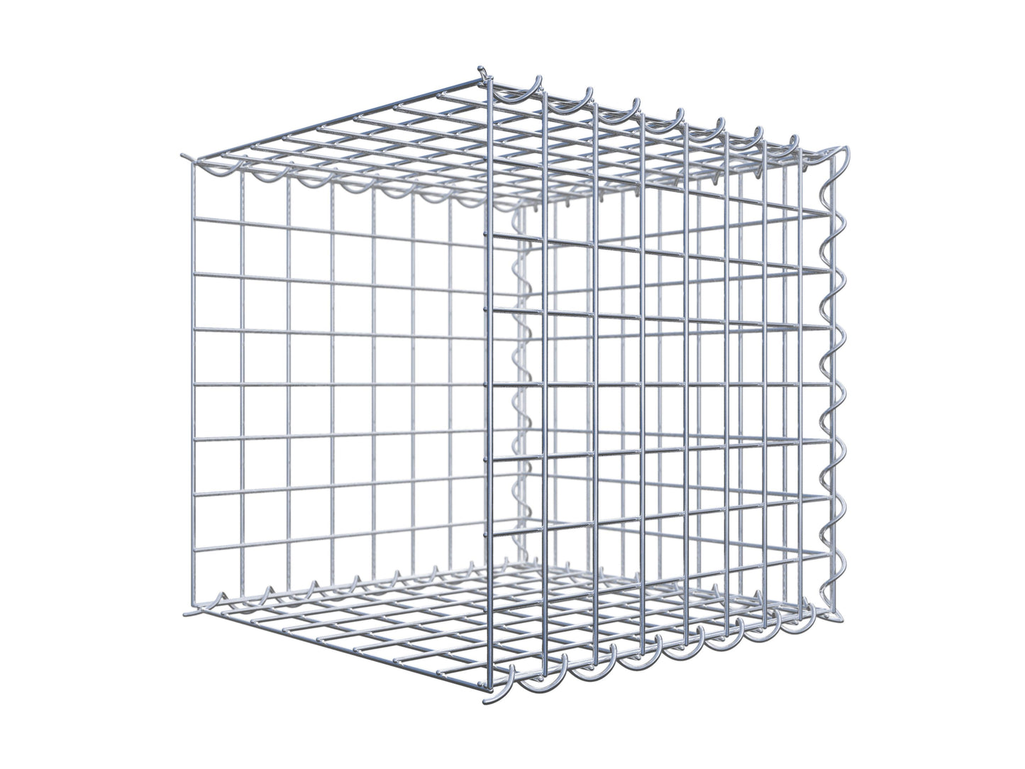 Gabbione aggiuntivo tipo 2 40 cm x 40 cm x 40 cm (L x H x P), dimensione maglia 5 cm x 5 cm, a spirale