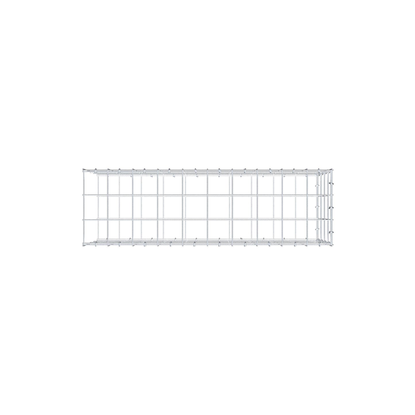 Fourche rapportée type 2 100 cm x 40 cm x 30 cm (L x H x P), mailles 10 cm x 10 cm, anneau C