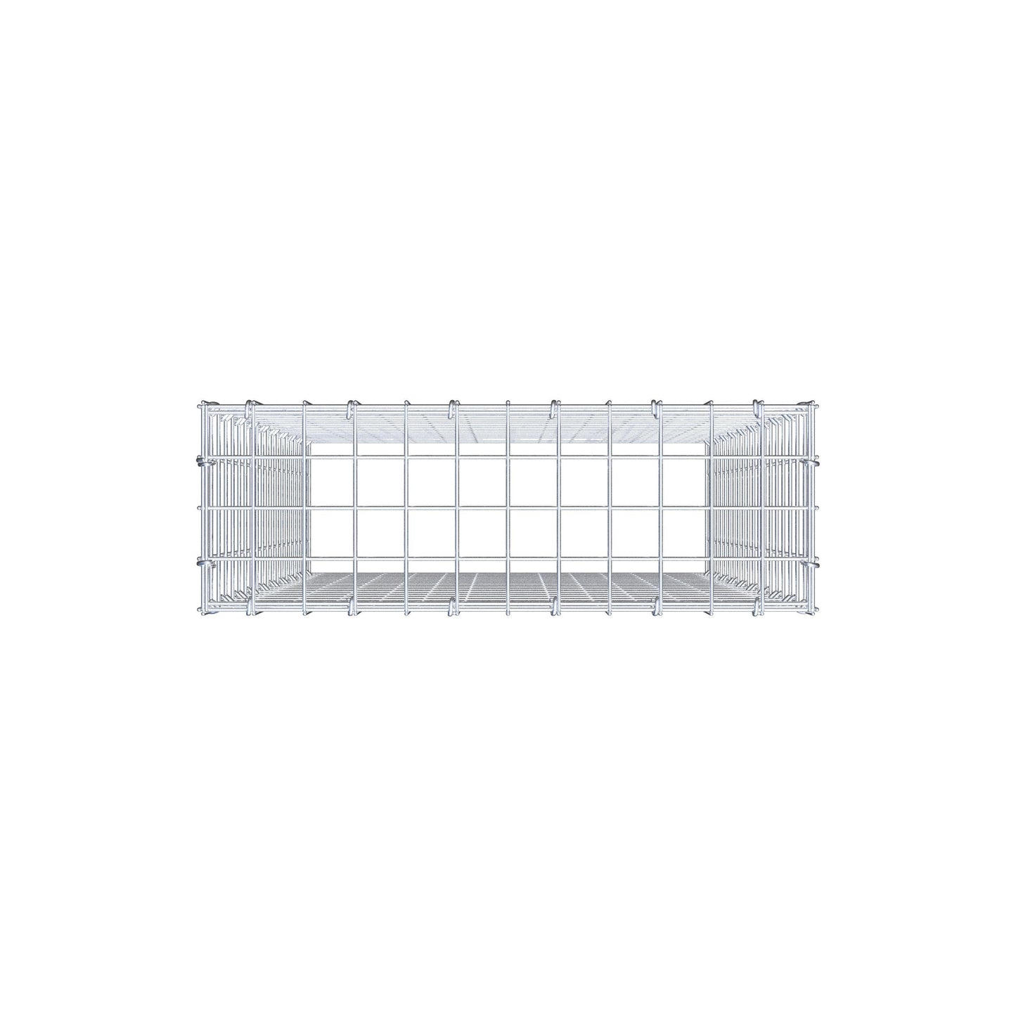 Mounted gabion type 3 100 cm x 60 cm x 20 cm (L x H x D), mesh size 5 cm x 5 cm, C-ring