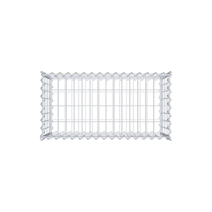 Schanskorf 80 cm x 40 cm x 40 cm (L x H x D), maaswijdte 5 cm x 10 cm, spiraalvormig
