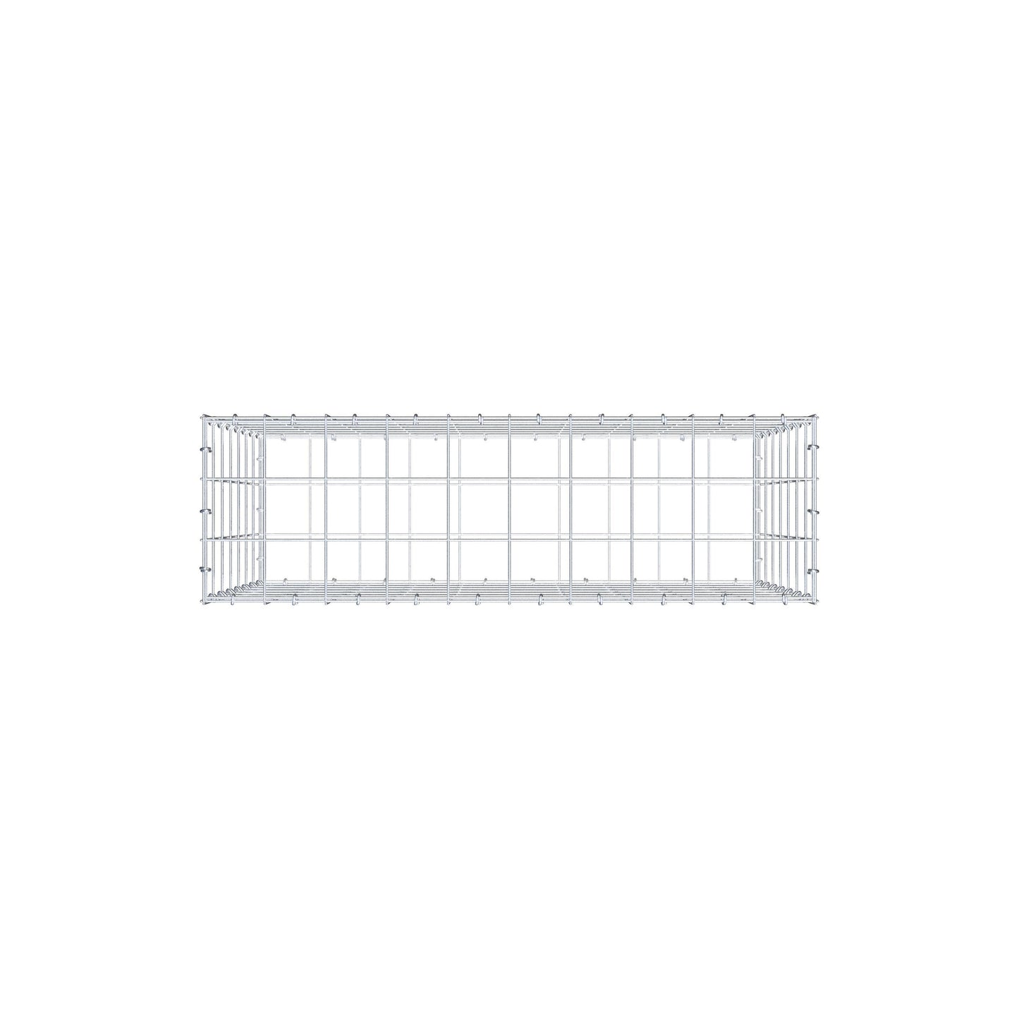 Gabbione 100 cm x 70 cm x 30 cm (L x H x P), maglia 10 cm x 10 cm, anello a C