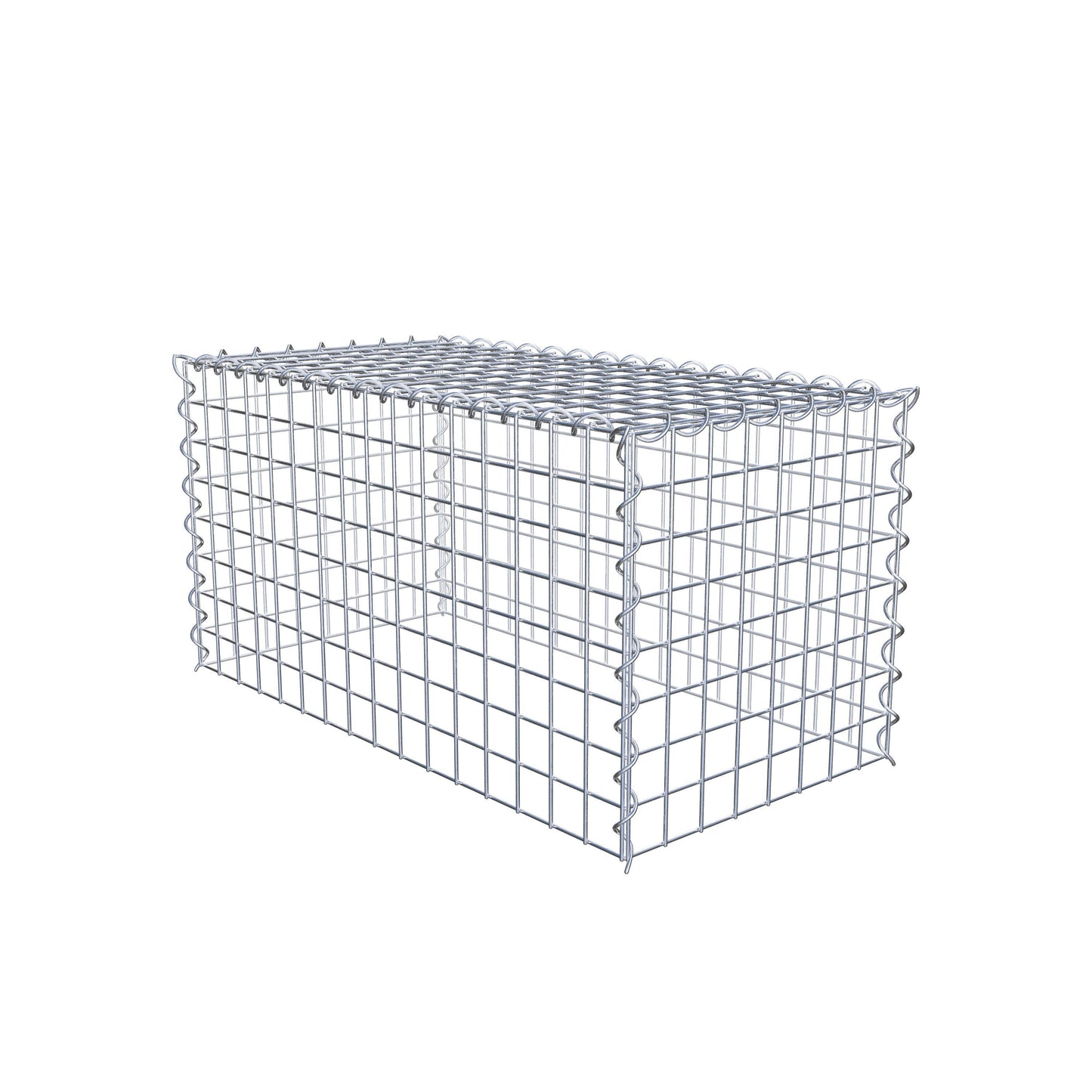 Gabion rapporté type 3 80 cm x 40 cm x 40 cm (L x H x P), mailles 5 cm x 5 cm, spirale