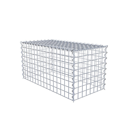 Gabion rapporté type 3 80 cm x 40 cm x 40 cm (L x H x P), mailles 5 cm x 5 cm, spirale