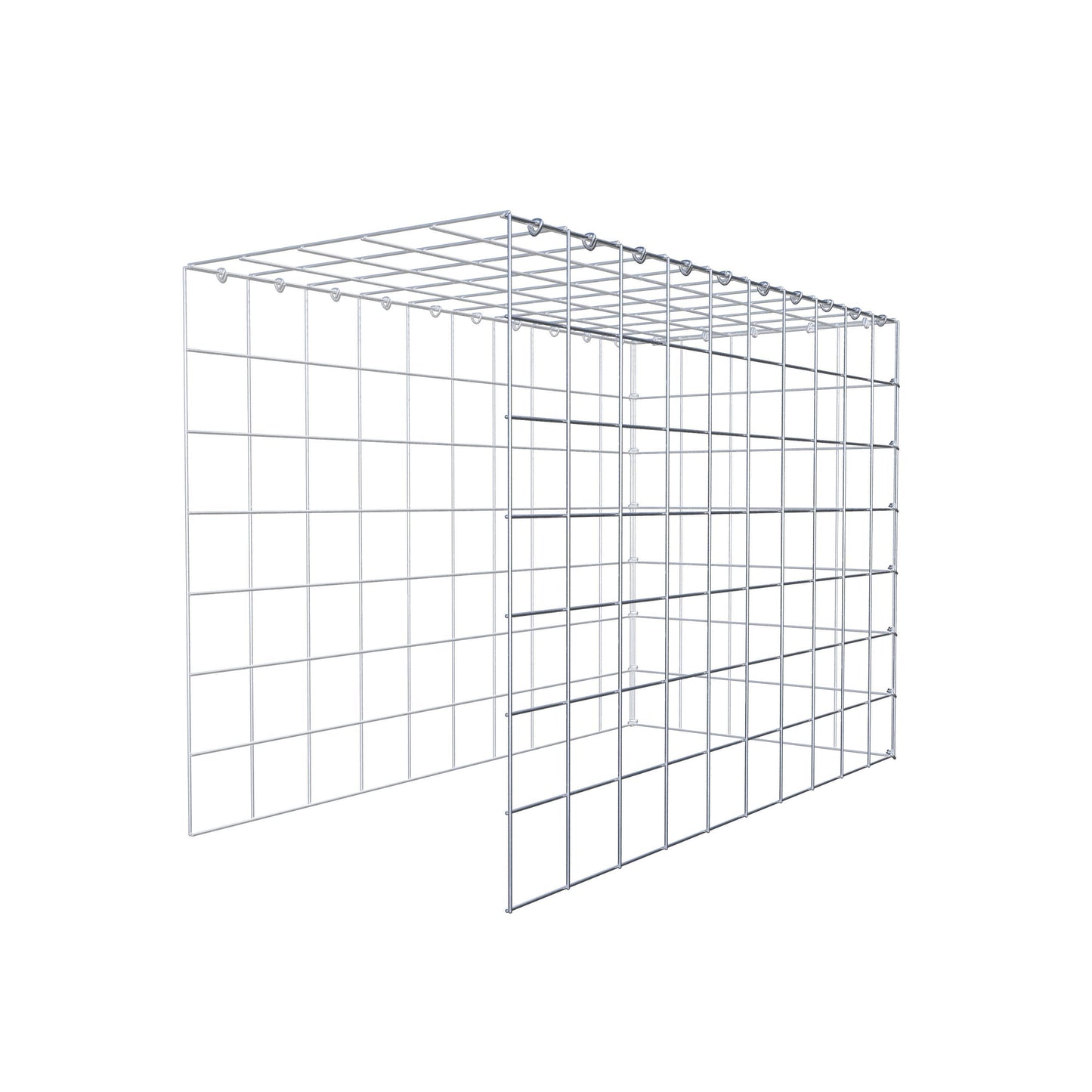 Anbaugabione Typ 4 100 cm x 70 cm x 50 cm (L x H x T), Maschenweite 10 cm x 10 cm, C-Ring
