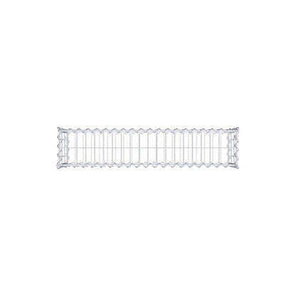 Schanskorf 100 cm x 30 cm x 20 cm (L x H x D), maaswijdte 5 cm x 10 cm, spiraalvormig