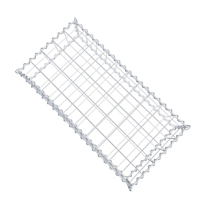 Schanskorf 100 cm x 20 cm x 50 cm (L x H x D), maaswijdte 10 cm x 10 cm, spiraalvormig
