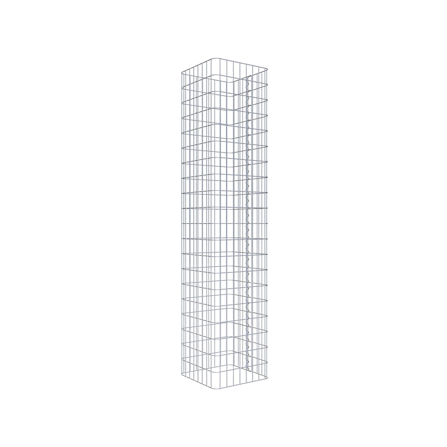 Schanskorfkolom hoekig 42 cm x 42 cm, 200 cm hoog, MW 5 cm x 10 cm